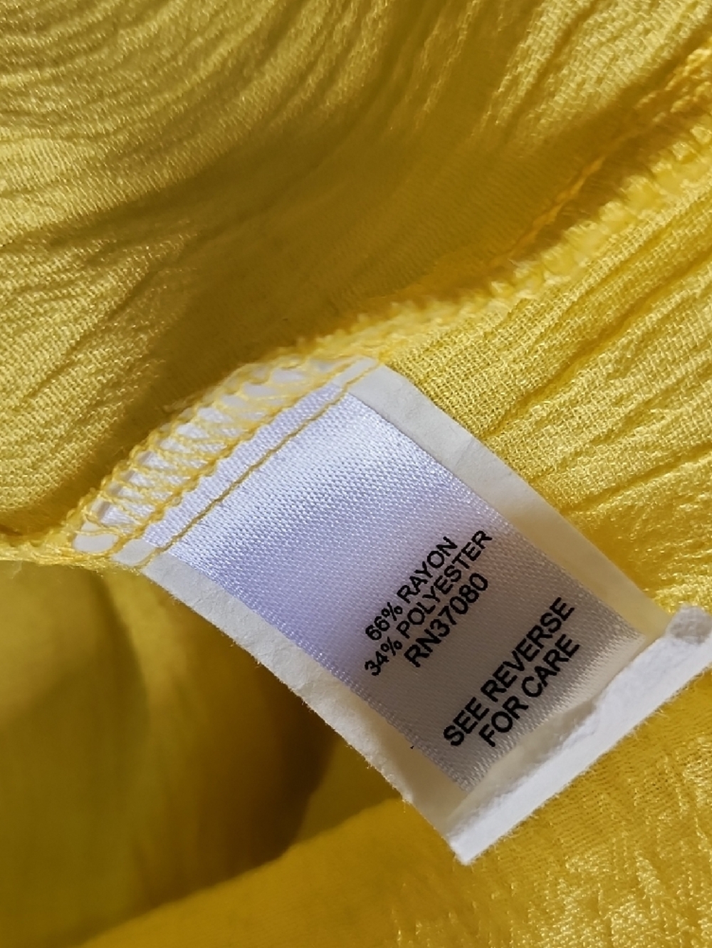 Yellow Off-Shoulder Ruffle Sleeve Blouse - Lightweight Summer Top - Picture 4 of 5